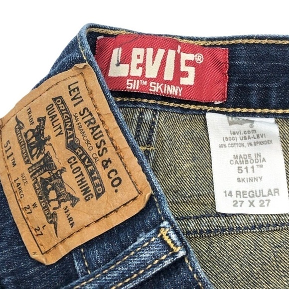 LEVI’S 511 DENIM JEANS 27 x 27 (Size 14) - Picture 5 of 9